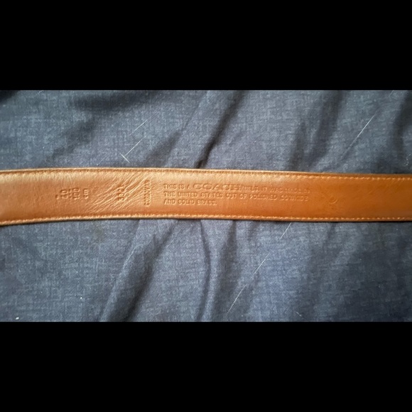 Brown leather authentic Coach belt - Picture 2 of 2
